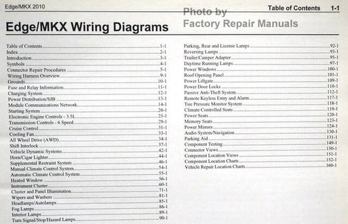 2010 Ford Edge Lincoln MKX Electrical Wiring Diagrams