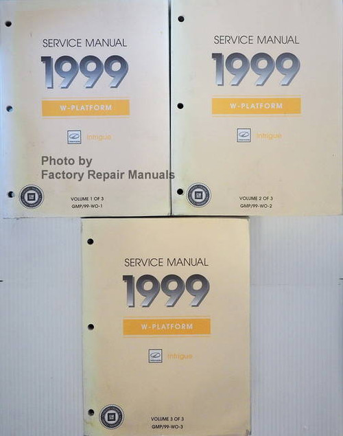 Service Manual 1999 Oldsmobile Intrigue Volume 1, 2, 3