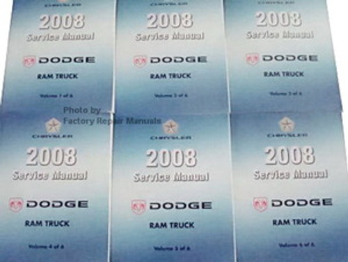 2008 Dodge Ram Truck Service Manual Volume 1, 2, 3, 4, 5, 6