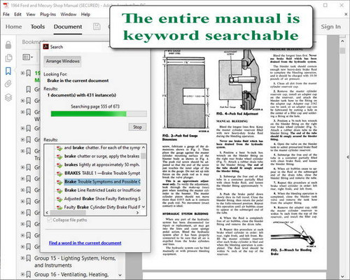 1964 Ford and Mercury Large Car Factory Shop Service Manual on USB