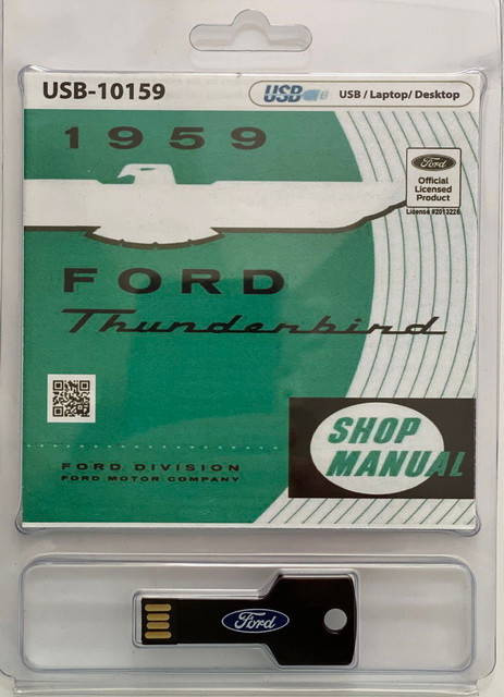1959 Ford Thunderbird Shop Manual on USB