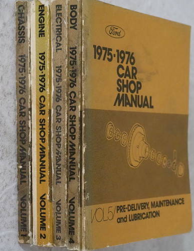 1975 1976 Ford Mercury Lincoln Car Shop Manual Volumes 1 through 5