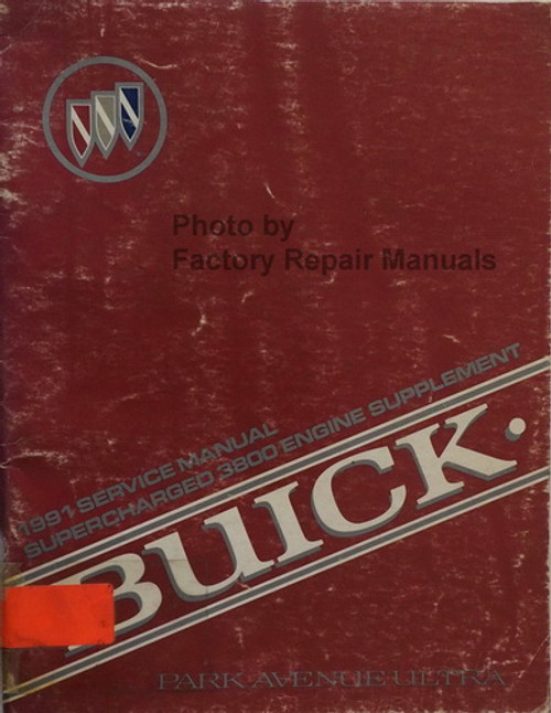 1991 Buick Park Avenue Ultra 3.8L Engine Service Manual Supplement