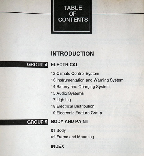 1999 Ford Expedition Lincoln Navigator Workshop Manual Table of Contents 2