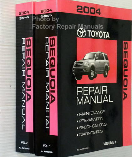 2004 Toyota Sequoia Factory Repair Manuals Spine View