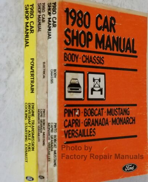 1980 Ford Mustang, Granada & Pinto / Mercury Bobcat, Monarch & Capri / Lincoln Versailles Service Manuals