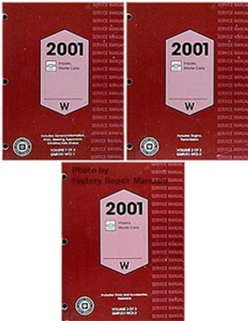 2001 GM W Platform Impala Monte Carlo Service Manual Volume 1, 2, 3