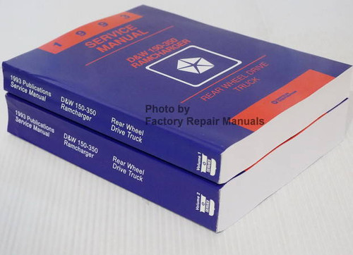1993 Service Manual D&W 150-3650 RamCharger Rear Wheel Drive Truck Corner View