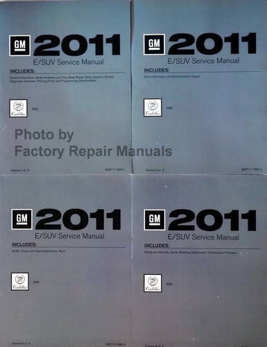 2011 Cadillac SRX Factory Service Manual Volume 1, 2, 3, 4