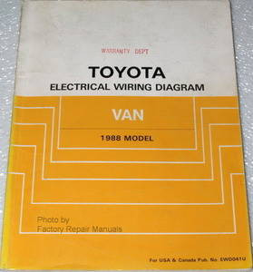 1988 Toyota Van Electrical Wiring Diagrams 