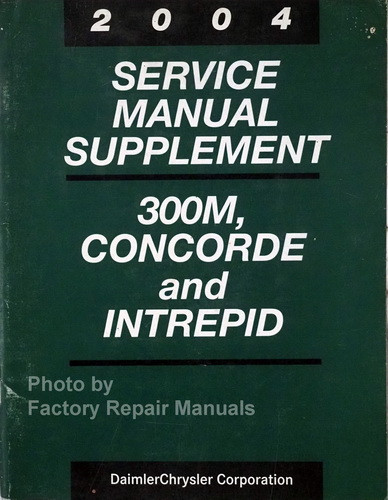 2004 Chrysler Concorde Dodge Intrepid 2.7L Engine Service Manual Supplement
