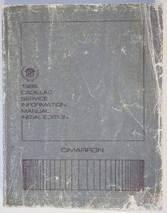 1986 Cadillac Cimarron Service Manual