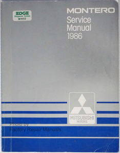 1986 Mitsubishi Montero Service Manual