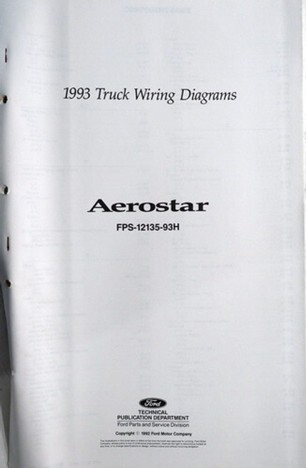1993 Ford Aerostar Wiring Diagrams