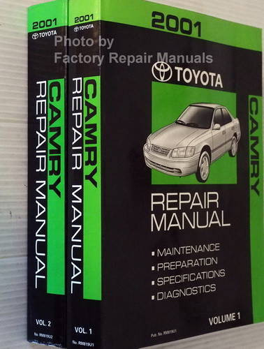 2001 Toyota Camry Repair Manuals Spine View