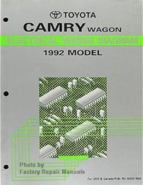 1992 Toyota Camry Wagon Electrical Wiring Diagrams Original Factory Manual