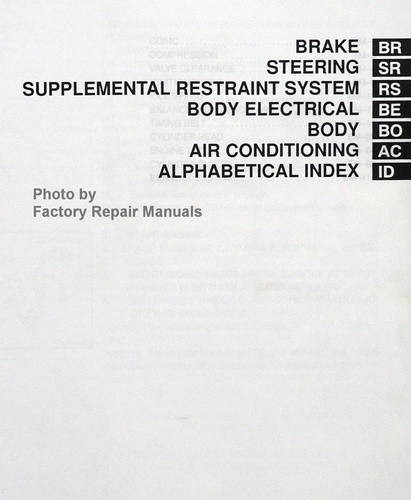 1999 Toyota Camry Repair Manual Table of Contents 3