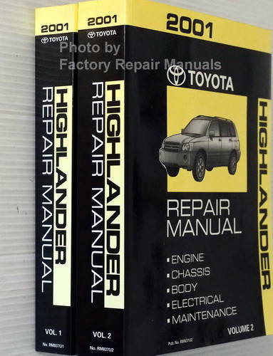 2002 Toyota Highlander Repair Manuals Spine View