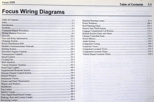 2009 Ford Focus Wiring Diagrams