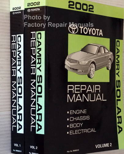 2002 Toyota Camry Solara Repair Manual Volume 1 and 2