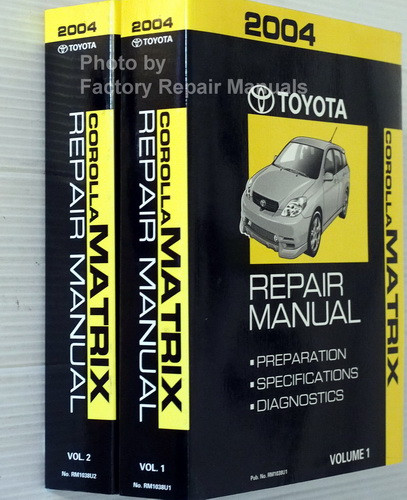 2004 Toyota Matrix Repair Manuals Spine View