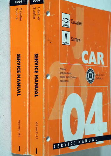2004 Chevrolet Cavalier Pontiac Sunfire J Car Service Manual