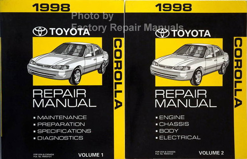 1998 Toyota Corolla Repair Manual Volume 1 and 2