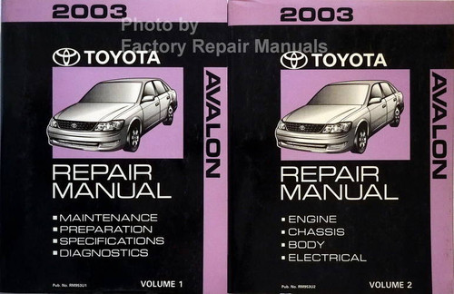 2003 Toyota Avalon Repair Manual Volume 1, 2