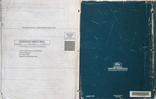 1998 Ford Ranger Service Manual Volume 1 and 2