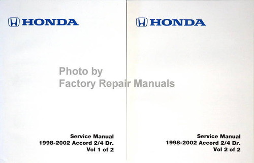 1998-2002 Honda Accord 4 Cylinder Models Service Manual