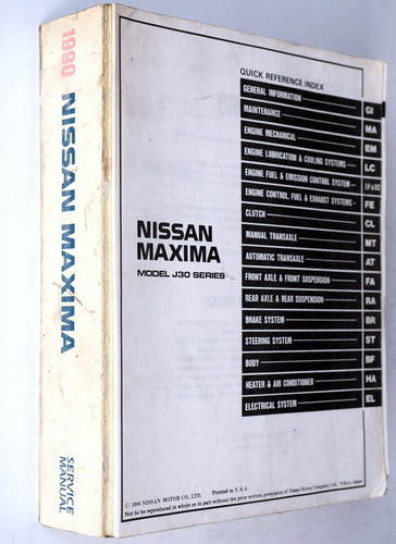 1990 Nissan Maxima Service Manual 