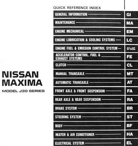 1992 Nissan Maxima Service Manual