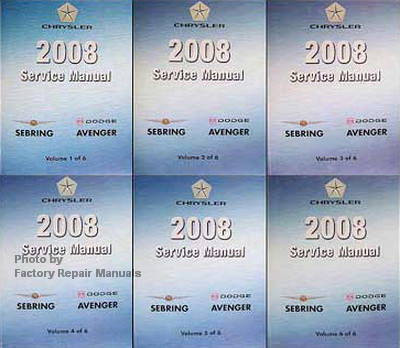 2008 Chrysler Sebring Dodge Avenger Service Manual Volume 1, 2, 3, 4, 5, 6