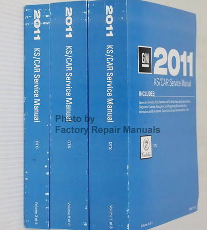 GM 2011 Cadillac DTS Service Manuals Spine View