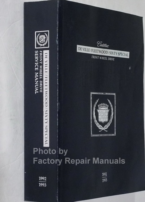 1992 1993 Cadillac DeVille Fleetwood Service Manual Spine View