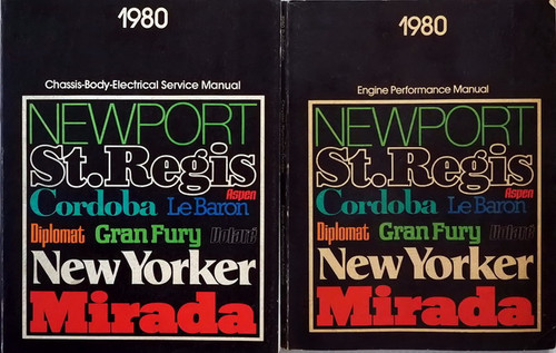 1980 Chrysler Plymouth Dodge RWD Service Manuals