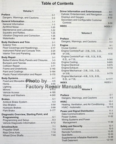 2013 Chevy Caprice Police Patrol Vehicle Service Manual Table of Contents 1