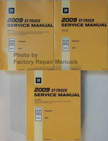 2009 GM ST Truck Chevrolet TrailBlazer GMC Envoy Service Manual Volume 1, 2, 3