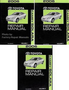 2006 Toyota Camry Solara Repair Manual Volume 1, 2, 3
