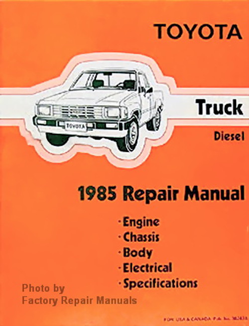 Toyota Truck Diesel 1985 Repair Manual