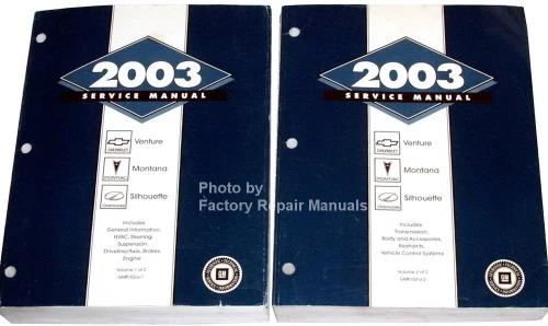 2003 Chevy Venture Olds Silhouette Pontiac Montana Mini-Van Factory Shop Service Manual Set