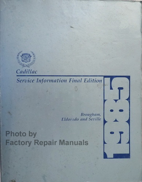 1985 Cadillac Brougham, Eldorado and Seville Service Information Final Edition 