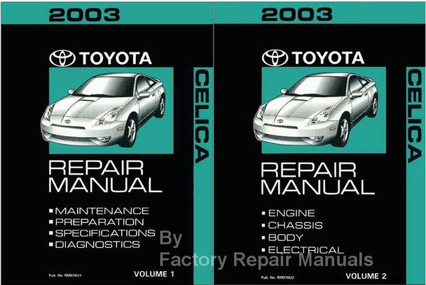 2003 Toyota Celica Repair Manual Volume 1 and 2