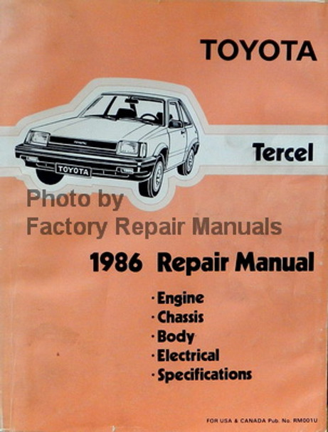Toyota Tercel 1986 Repair Manual