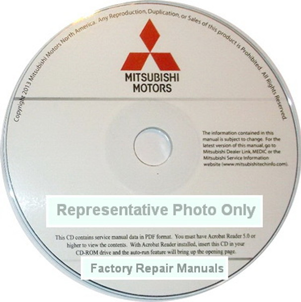 2013 Mitsubishi Outlander Service Manual CD-ROM