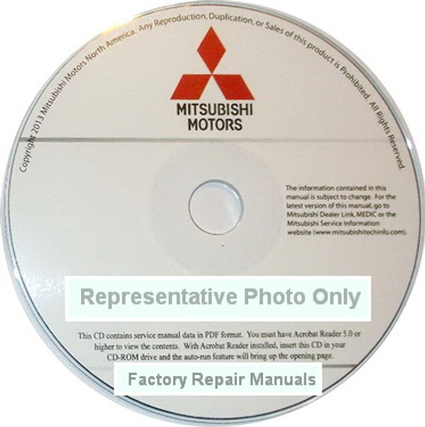 2012 Mitsubishi Outlander Service Manual CD-ROM