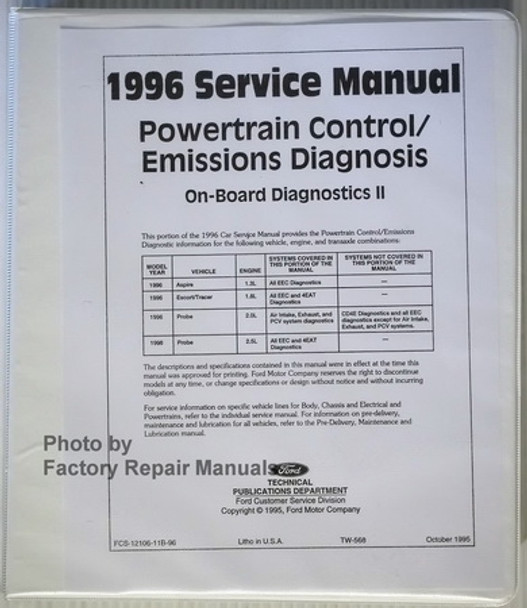 Powertrain Control/Emissions Diagnosis 1996 Service Manual Car/Truck On Board Diagnosics IIB