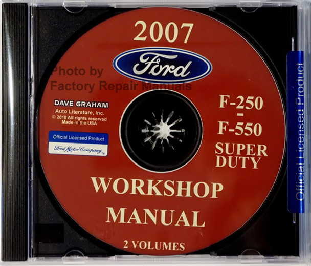 2007 Ford F250 F350 F450 F550 Super Duty Workshop Manuals on CD