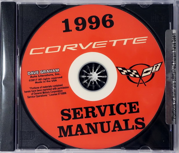 1996 Chevrolet Corvette Service Manuals Volume 1, 2 on CD