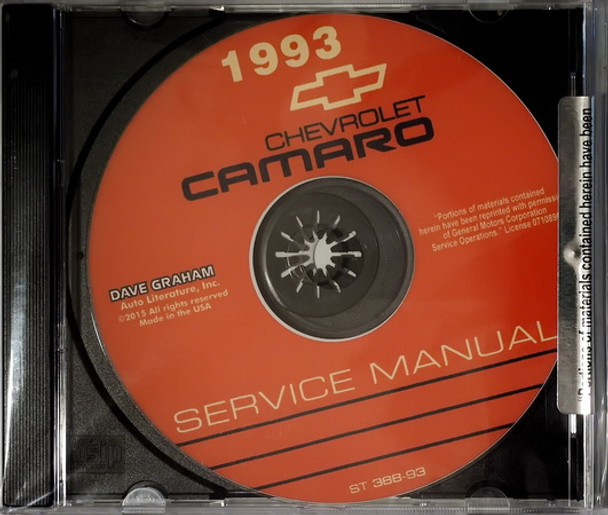 1993 Chevrolet Camaro Service Manual CD